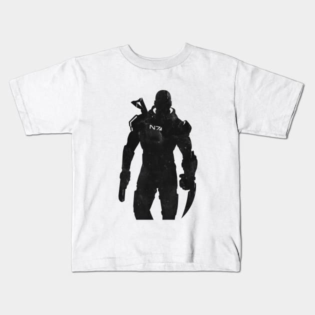 N7 Shepard Kids T-Shirt by AlisterCat